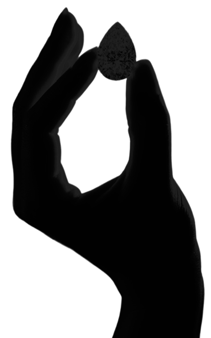 Hand holding diamond